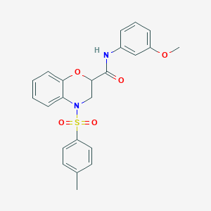 N-(3-methoxyphenyl)-4-[(4-methylphenyl)sulfonyl]-3,4-dihydro-2H-1,4-benzoxazine-2-carboxamide