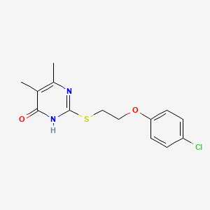 2-{[2-(4-chlorophenoxy)ethyl]sulfanyl}-5,6-dimethylpyrimidin-4(1H)-one