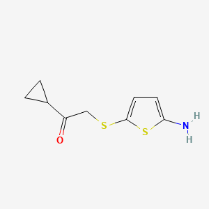 2-[(5-Aminothiophen-2-yl)sulfanyl]-1-cyclopropylethanone