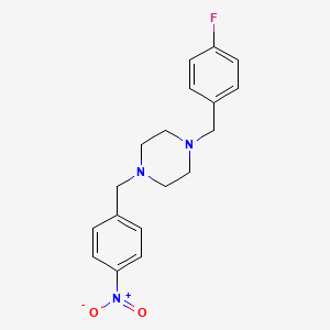 molecular formula C18H20FN3O2 B12474566 1-(4-Fluorobenzyl)-4-(4-nitrobenzyl)piperazine 