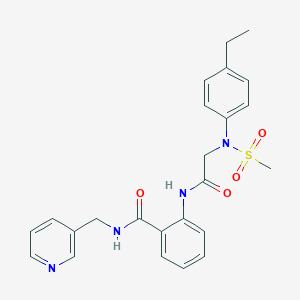 2-{[N-(4-ethylphenyl)-N-(methylsulfonyl)glycyl]amino}-N-(pyridin-3-ylmethyl)benzamide