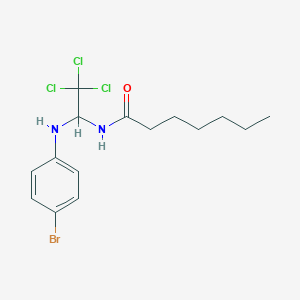 N-{1-[(4-bromophenyl)amino]-2,2,2-trichloroethyl}heptanamide