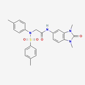 N-(1,3-dimethyl-2-oxo-2,3-dihydro-1H-benzimidazol-5-yl)-N~2~-(4-methylphenyl)-N~2~-[(4-methylphenyl)sulfonyl]glycinamide