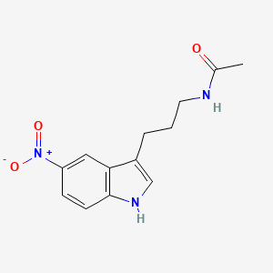 molecular formula C13H15N3O3 B12474607 N-[3-(5-nitro-1H-indol-3-yl)propyl]acetamide 