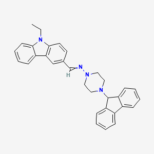 N-[(9-ethyl-9H-carbazol-3-yl)methylidene]-4-(9H-fluoren-9-yl)piperazin-1-amine