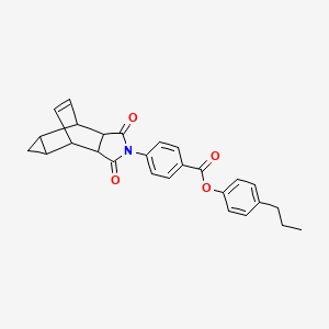 4-propylphenyl 4-(1,3-dioxooctahydro-4,6-ethenocyclopropa[f]isoindol-2(1H)-yl)benzoate