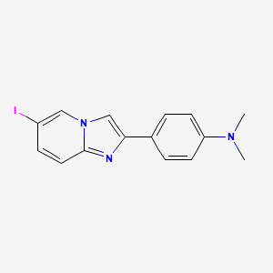 molecular formula C15H14IN3 B1247467 4-(6-iodo-2-imidazo[1,2-a]pyridinyl)-N,N-dimethylaniline CAS No. 474012-75-4