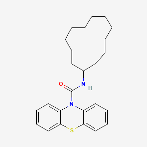 molecular formula C25H32N2OS B12474681 N-cyclododecylphenothiazine-10-carboxamide 