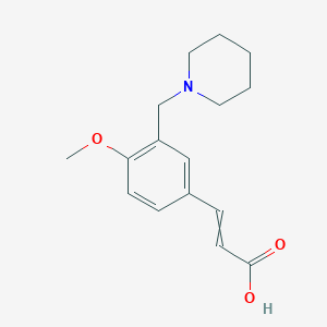 3-[4-Methoxy-3-(piperidin-1-ylmethyl)phenyl]prop-2-enoic acid