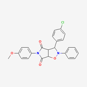 molecular formula C24H19ClN2O4 B12474689 3-(4-chlorophenyl)-5-(4-methoxyphenyl)-2-phenyldihydro-2H-pyrrolo[3,4-d][1,2]oxazole-4,6(3H,5H)-dione 