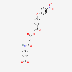 Methyl 4-[(4-{2-[4-(4-nitrophenoxy)phenyl]-2-oxoethoxy}-4-oxobutanoyl)amino]benzoate