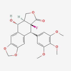 molecular formula C22H21FO8 B1247470 2-Fluoropodophyllotoxin 