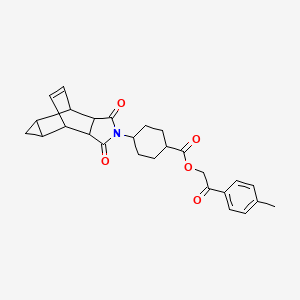 2-(4-methylphenyl)-2-oxoethyl 4-(1,3-dioxooctahydro-4,6-ethenocyclopropa[f]isoindol-2(1H)-yl)cyclohexanecarboxylate