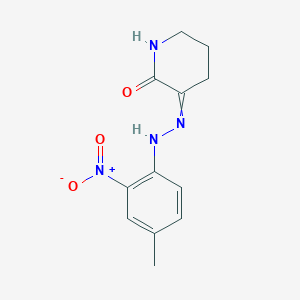 (3E)-3-[2-(4-Methyl-2-nitrophenyl)hydrazin-1-ylidene]piperidin-2-one