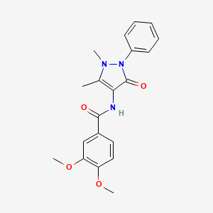 N-(1,5-dimethyl-3-oxo-2-phenylpyrazol-4-yl)-3,4-dimethoxybenzamide