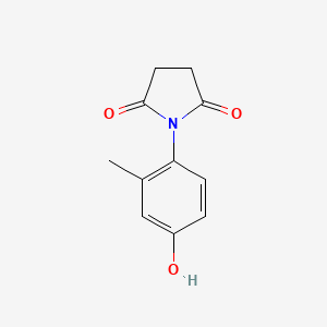 molecular formula C11H11NO3 B12474753 1-(4-Hydroxy-2-methylphenyl)pyrrolidine-2,5-dione 