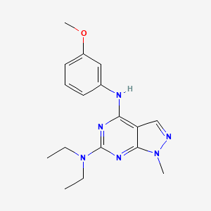 N~6~,N~6~-diethyl-N~4~-(3-methoxyphenyl)-1-methyl-1H-pyrazolo[3,4-d]pyrimidine-4,6-diamine