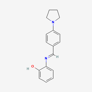 2-({(E)-[4-(pyrrolidin-1-yl)phenyl]methylidene}amino)phenol