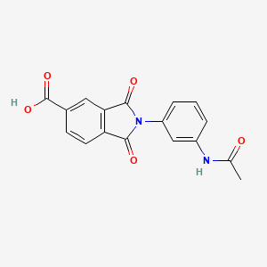 2-(3-Acetamidophenyl)-1,3-dioxoisoindole-5-carboxylic acid