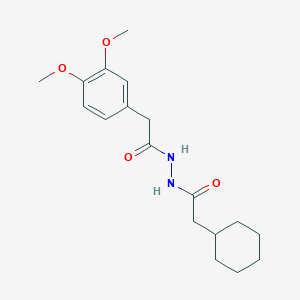 molecular formula C18H26N2O4 B12474804 2-cyclohexyl-N'-[(3,4-dimethoxyphenyl)acetyl]acetohydrazide 