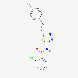 N-{5-[(4-bromophenoxy)methyl]-1,3,4-thiadiazol-2-yl}-2-chlorobenzamide