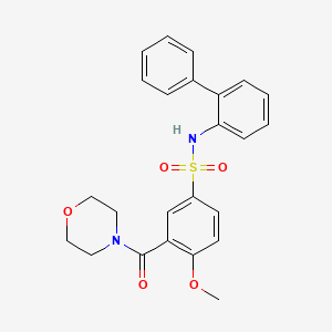 N-(biphenyl-2-yl)-4-methoxy-3-(morpholin-4-ylcarbonyl)benzenesulfonamide