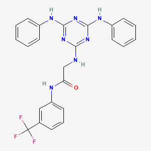 N~2~-[4,6-bis(phenylamino)-1,3,5-triazin-2-yl]-N-[3-(trifluoromethyl)phenyl]glycinamide