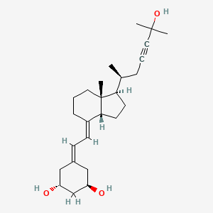 molecular formula C26H40O3 B1247485 19-去甲-14,20-双表皮-23-炔-1,25 二羟基维生素 D3 