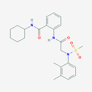 N-cyclohexyl-2-{[N-(2,3-dimethylphenyl)-N-(methylsulfonyl)glycyl]amino}benzamide