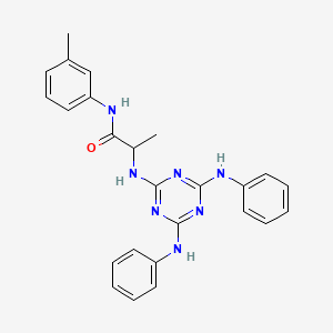 N~2~-[4,6-bis(phenylamino)-1,3,5-triazin-2-yl]-N-(3-methylphenyl)alaninamide