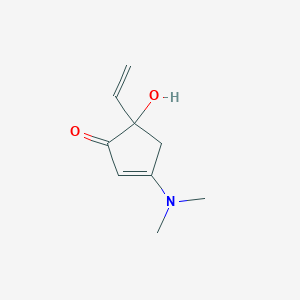 molecular formula C9H13NO2 B1247489 3-二甲氨基-5-羟基-5-乙烯基-2-环戊烯-1-酮 