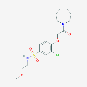 4-[2-(azepan-1-yl)-2-oxoethoxy]-3-chloro-N-(2-methoxyethyl)benzenesulfonamide