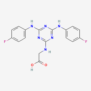 N-{4,6-bis[(4-fluorophenyl)amino]-1,3,5-triazin-2-yl}glycine