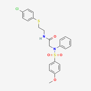 N-{2-[(4-chlorophenyl)sulfanyl]ethyl}-N~2~-[(4-methoxyphenyl)sulfonyl]-N~2~-phenylglycinamide