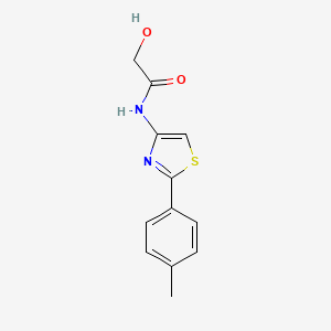 2-hydroxy-N-[2-(4-methylphenyl)-1,3-thiazol-4-yl]acetamide