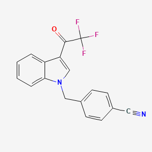 4-{[3-(trifluoroacetyl)-1H-indol-1-yl]methyl}benzonitrile