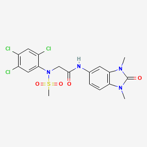 N-(1,3-dimethyl-2-oxo-2,3-dihydro-1H-benzimidazol-5-yl)-N~2~-(methylsulfonyl)-N~2~-(2,4,5-trichlorophenyl)glycinamide