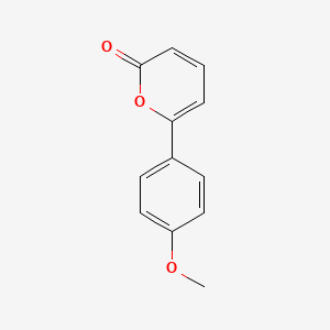 molecular formula C12H10O3 B12474963 6-(4-Methoxyphenyl)pyran-2-one 