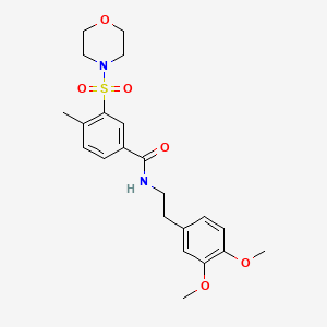 N-[2-(3,4-dimethoxyphenyl)ethyl]-4-methyl-3-(morpholin-4-ylsulfonyl)benzamide