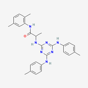 N~2~-{4,6-bis[(4-methylphenyl)amino]-1,3,5-triazin-2-yl}-N-(2,5-dimethylphenyl)alaninamide