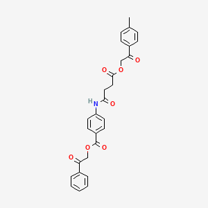 2-Oxo-2-phenylethyl 4-({4-[2-(4-methylphenyl)-2-oxoethoxy]-4-oxobutanoyl}amino)benzoate