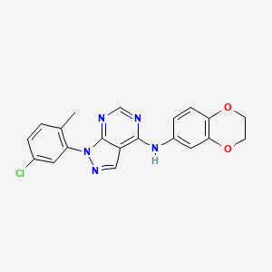 1-(5-chloro-2-methylphenyl)-N-(2,3-dihydro-1,4-benzodioxin-6-yl)-1H-pyrazolo[3,4-d]pyrimidin-4-amine