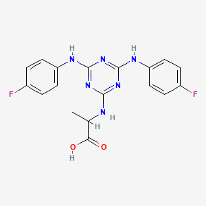 N-{4,6-bis[(4-fluorophenyl)amino]-1,3,5-triazin-2-yl}alanine