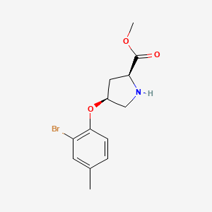 Methyl (2S,4S)-4-(2-bromo-4-methylphenoxy)-2-pyrrolidinecarboxylate