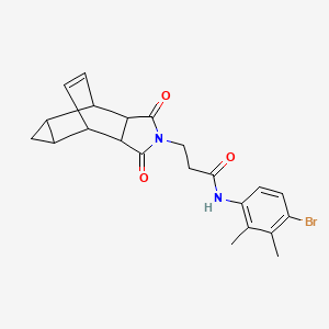 molecular formula C22H23BrN2O3 B12475094 N-(4-bromo-2,3-dimethylphenyl)-3-(1,3-dioxooctahydro-4,6-ethenocyclopropa[f]isoindol-2(1H)-yl)propanamide 