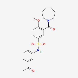 N-(3-acetylphenyl)-3-(azepan-1-ylcarbonyl)-4-methoxybenzenesulfonamide