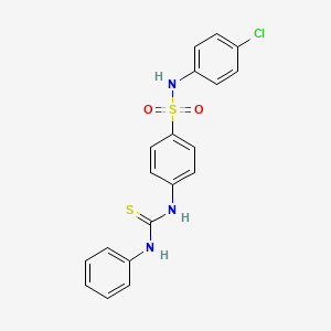 molecular formula C19H16ClN3O2S2 B12475140 N-(4-chlorophenyl)-4-[(phenylcarbamothioyl)amino]benzenesulfonamide 