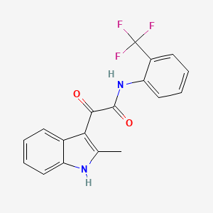 2-(2-methyl-1H-indol-3-yl)-2-oxo-N-[2-(trifluoromethyl)phenyl]acetamide