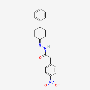 2-(4-nitrophenyl)-N'-(4-phenylcyclohexylidene)acetohydrazide