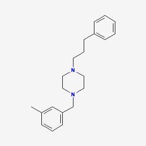 molecular formula C21H28N2 B12475187 1-[(3-Methylphenyl)methyl]-4-(3-phenylpropyl)piperazine 